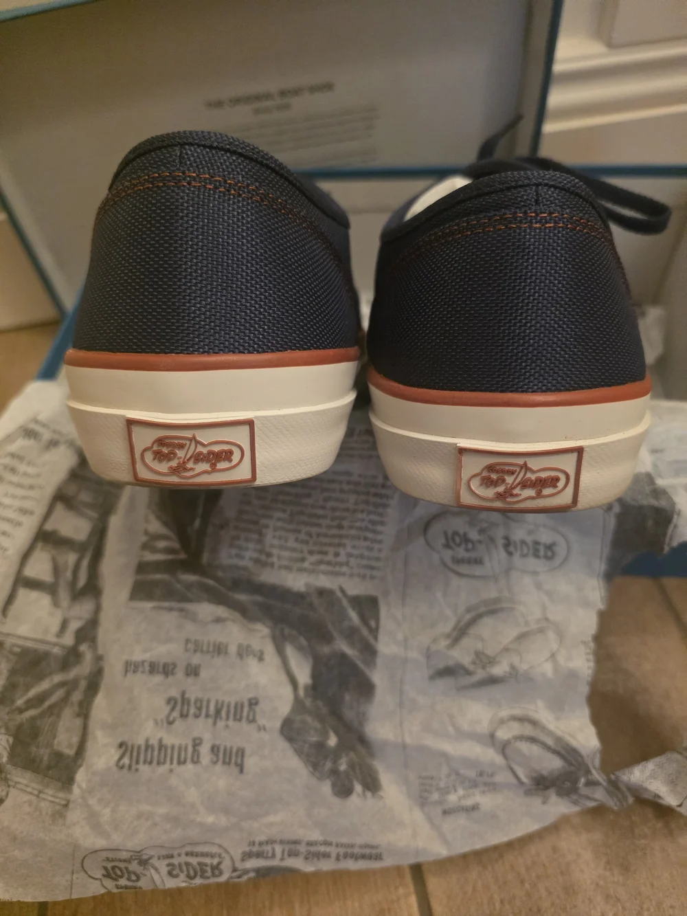 Men's Navy Canvas Boat Shoes - Casual Lace-Up- Size 11